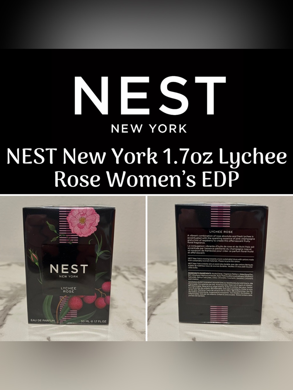 NEST New York Lychee Rose Women’s EDP - New/Sealed